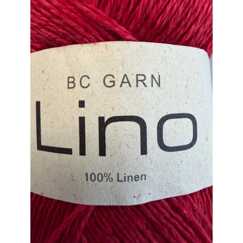 BC Garn Lino 100% Linen Yarn 164 yds Red Knitting Crochet 5 skeins - Picture 2 of 8